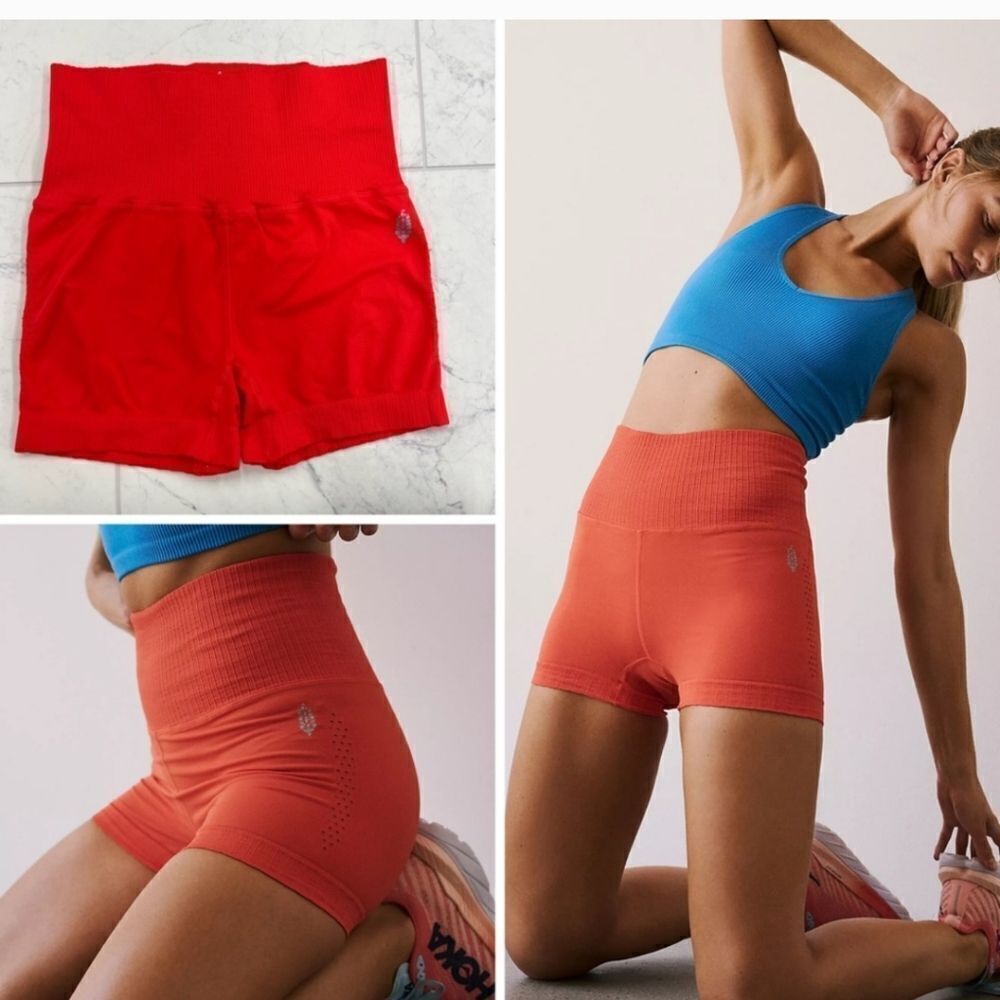New Free People Good Karma Running Short in Red